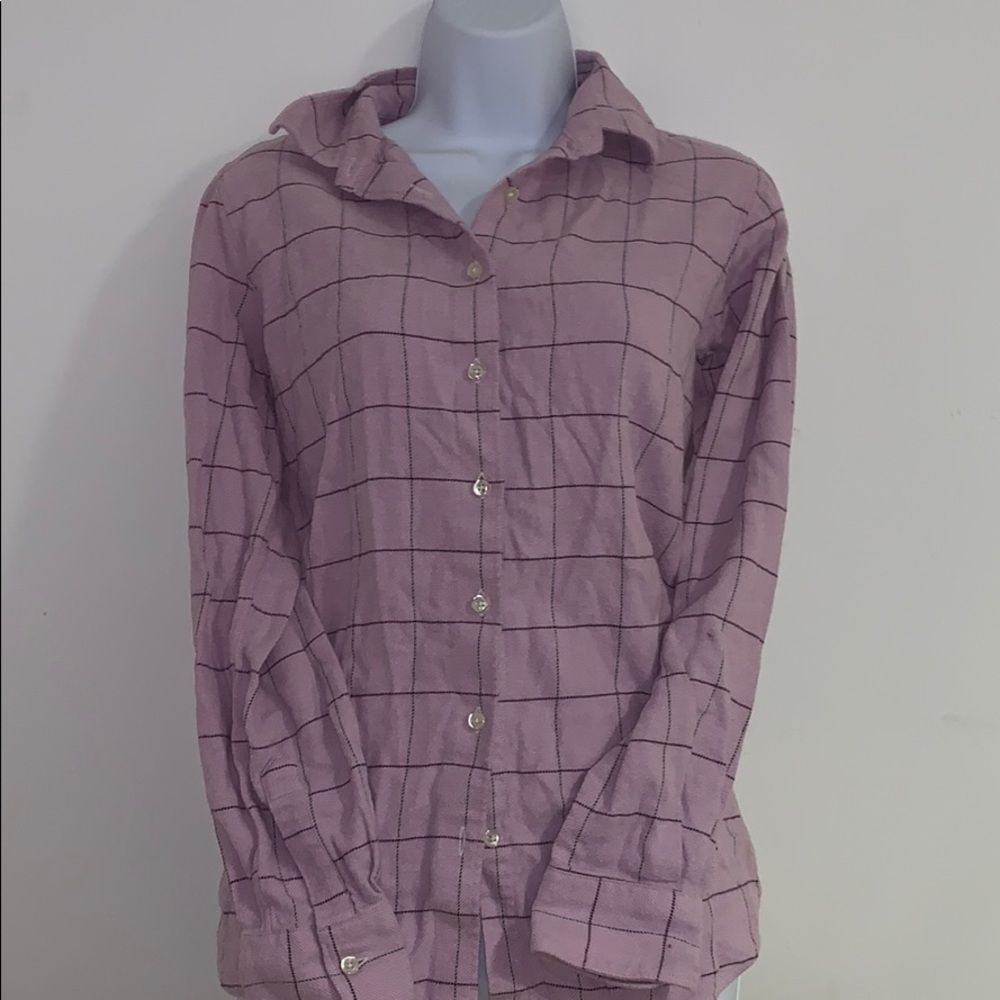 Pink Lands’ End Flannel